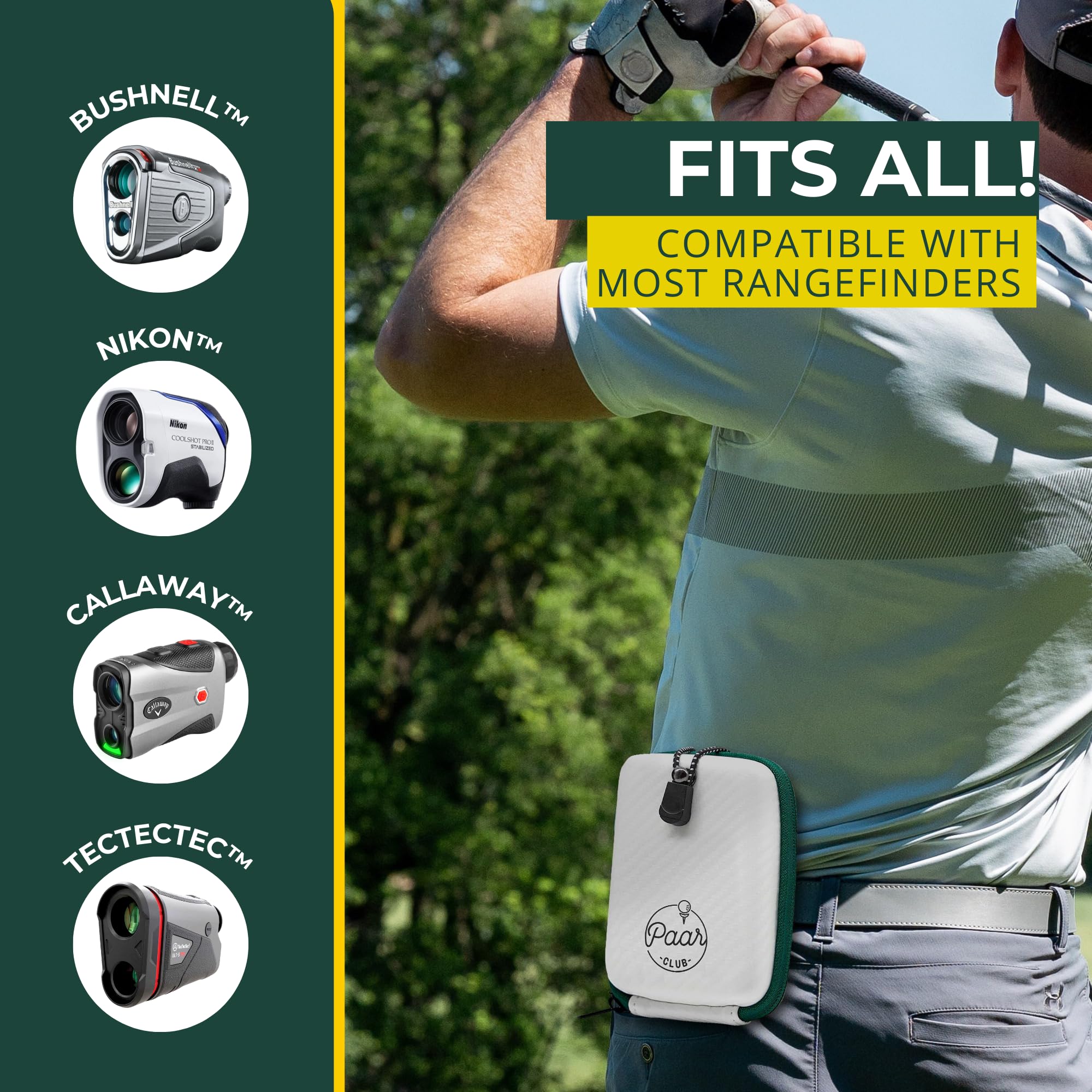Paar Club Golf Range Finder Case  Universal Hardshell Case Compatible With Bushnell/Callaway & Most Rangefinder  Protect & Carry