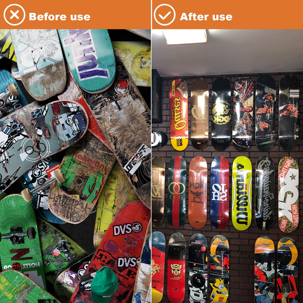 Fabteasq Skateboard Hanger Skateboard Hooks For Wall Longboard Holder Longboard Wall Mount Hangers For Electric Skateboard,Guita