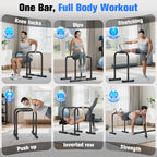 Sportsroyals Adjustable Dip Bar Station, Heavy Duty Parallette & Parallel Bars, 400LBS Stable Dip Stands for Home Gym, Calisthen