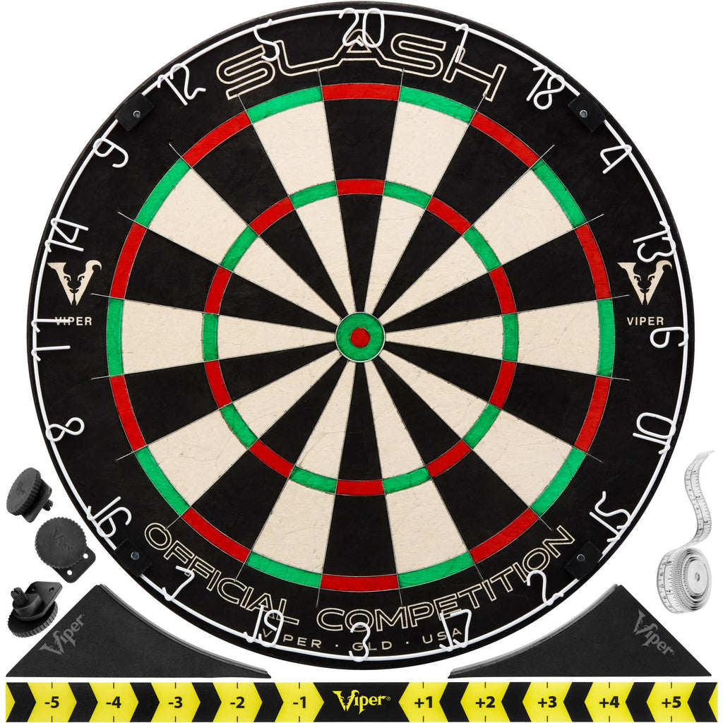 Viper Slash Official Competition Bristle Steel Tip Dartboard, Wdf Accredited With Staple-Free Ultra-Thin Metal Wiring, Self-Heal