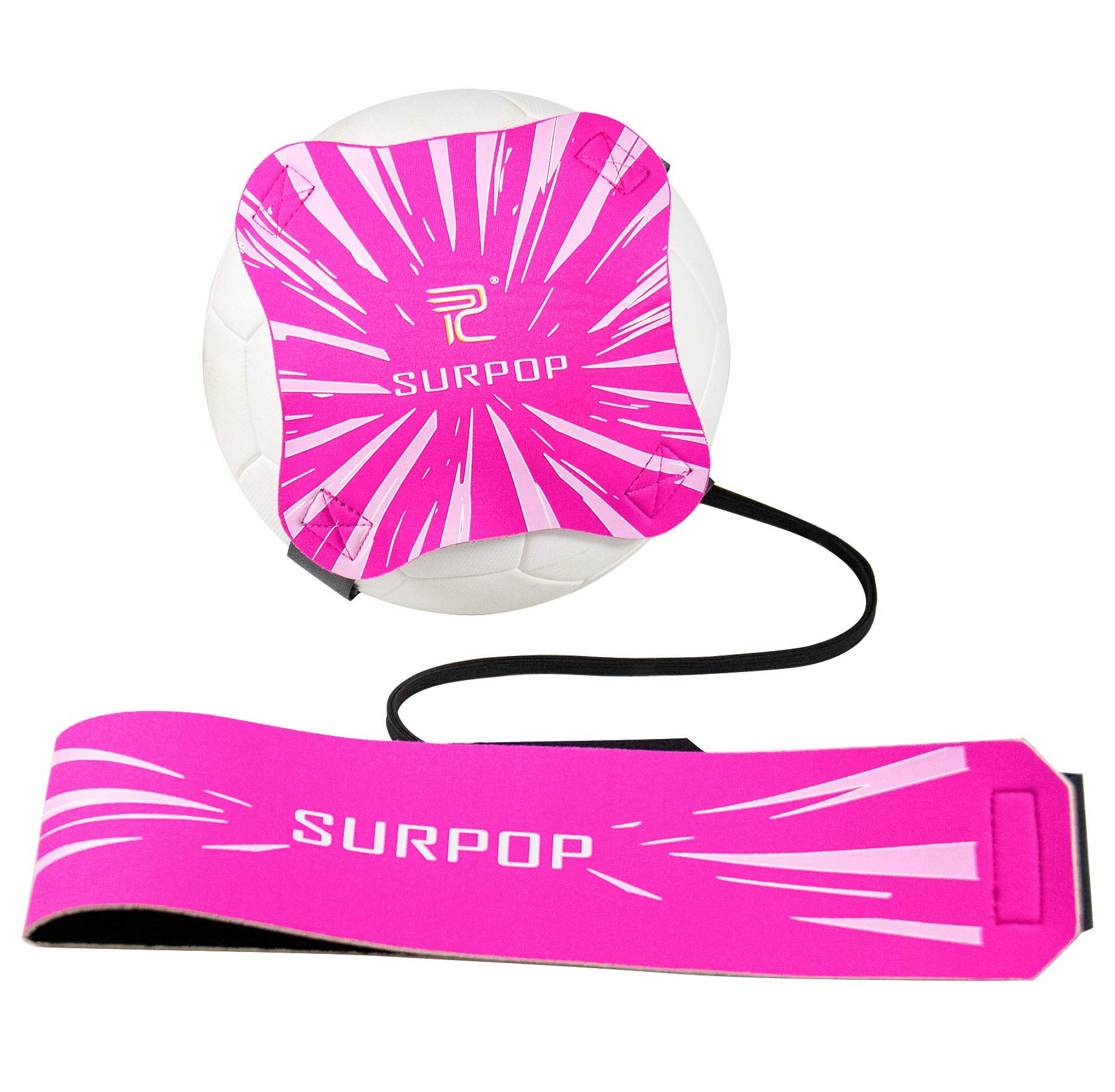 Soccer/Volleyball/Rugby Trainer, Football Kick Throw Solo Practice Training Aid Control Skills Adjustable Waist Belt for Kids Ad