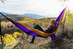 [Upgraded] Beastron Portable Single & Double Nylon Hammock With Two Tree Straps(Each 18+1 Loops) For Backpacking, Hiking, Travel