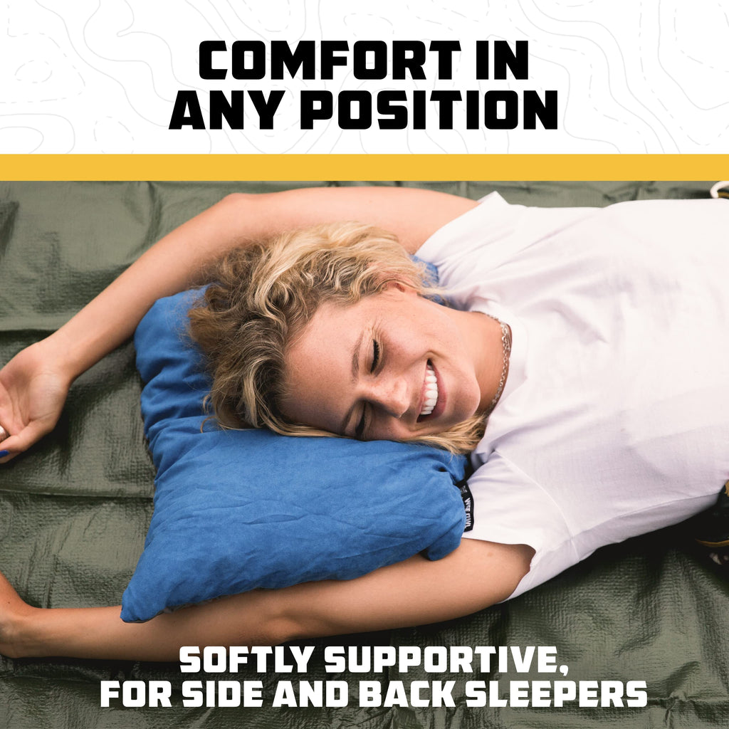Wise Owl Outfitters Camping Pillow - Memory Foam Travel Pillow for Airplane Sleeping, Hiking, Backpacking & Outdoor Use - Small