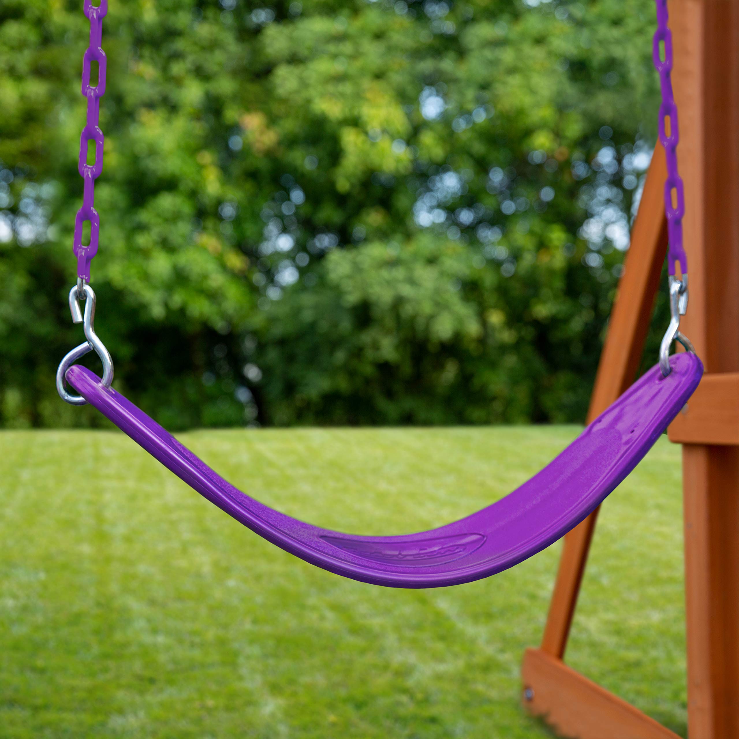 Swing-N-Slide WS 4882 Extreme-Duty Swing Seat with Comfort Coated Chains, Purple Seat with Purple Chains