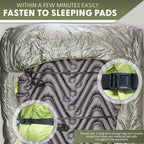 Two-Person Double Wide Sleeping Bag Top Quilt - 850 Down Ultralight Camping Blanket - 3.3 Lbs, 30F Rated, Water-Resistant Backpa