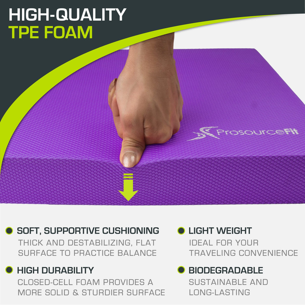 Prosourcefit Exercise Balance Pad, Non-Slip Cushioned Foam Mat & Knee Pad For Fitness And Stability Training, Yoga, Physical The