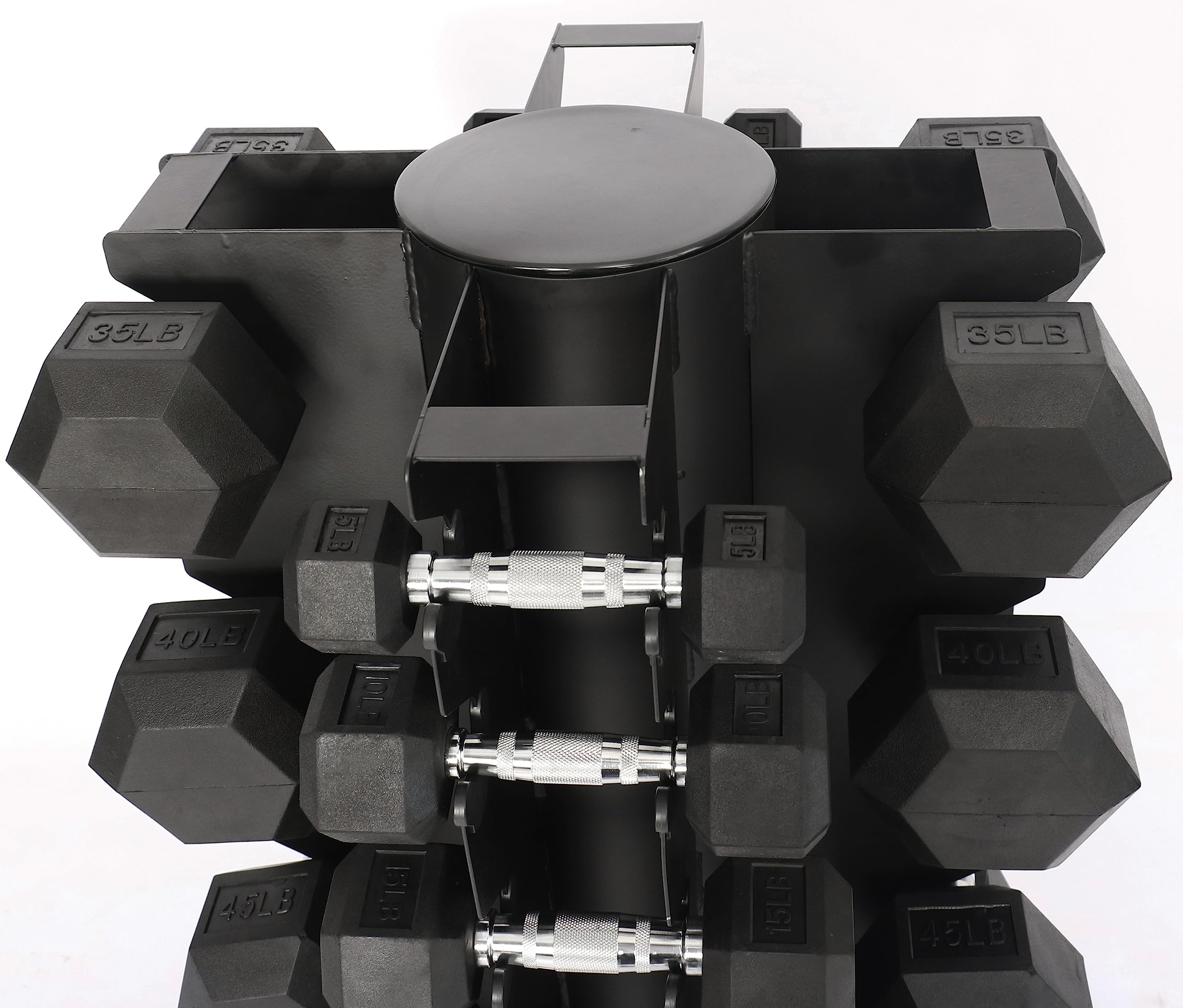 Fitvids Dumbbell Rack Multifunctional Weight Stand For Home Gym, Spinnable And Vertical, 1000-Pound Capacity