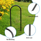 Trampoline Stakes High Wind 12 Inch, Heavy Duty Trampoline Anchors 8Pcs With T-Hook, U Shape Galvanized Steel Wind Stakes For Tr