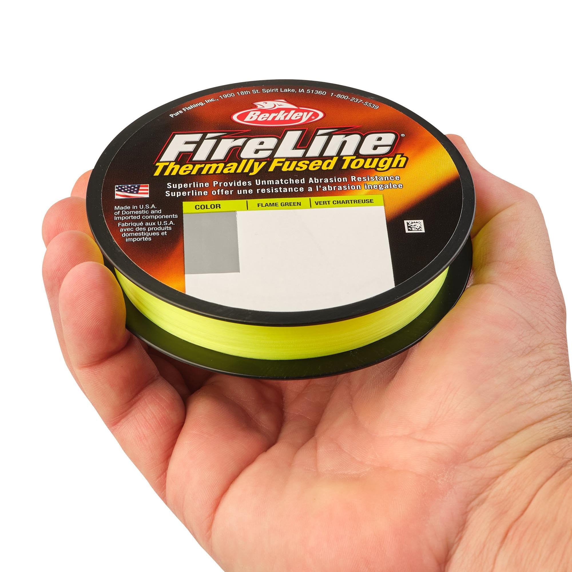 Berkley Fireline Superline, Flame Green, 17Lb | 7.7Kg, 125Yd | 114M Fishing Line, Suitable For Freshwater Environments