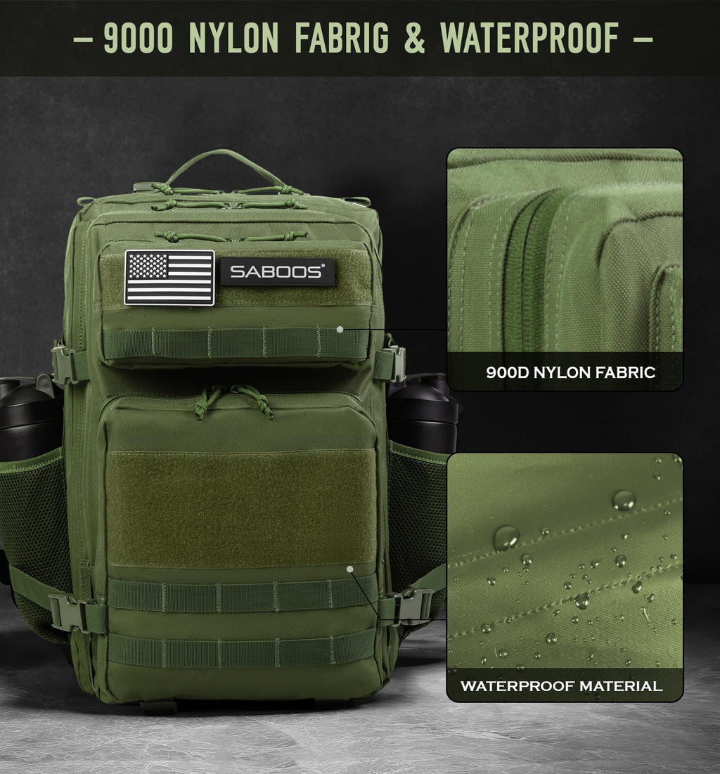 Saboos Gym Backpack For Women Tactical Military Outdoor Hiking Travel Camping Backpack Nylon Large Rucksack 45L