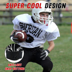 AIGEVTURE Youth Football Gloves Kid Receiver Gloves Boys Girls Unmatched Grip Great Gift (Black and White, Youth XS)