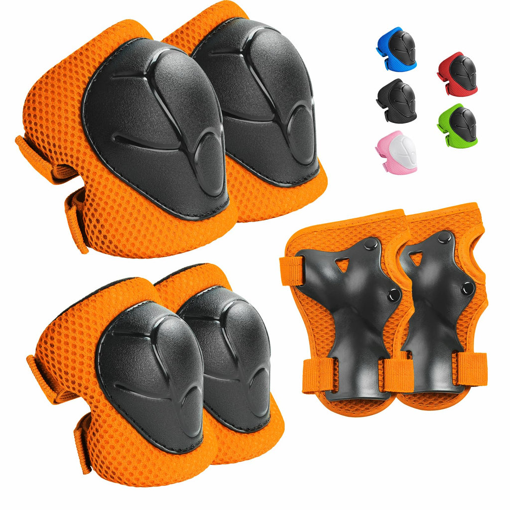 Wemfg Kids Protective Gear Set Knee Pads For Kids 3-8 Years Toddler Knee And Elbow Pads With Wrist Guards 3 In 1 For Skating Cyc