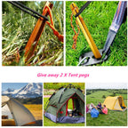Adjustable Tarp Pole Canopy Pole Set Of 2, Portable Tent Poles Rodsfor Camping Tarps,Tent,Awnings, Shelters, Hiking
