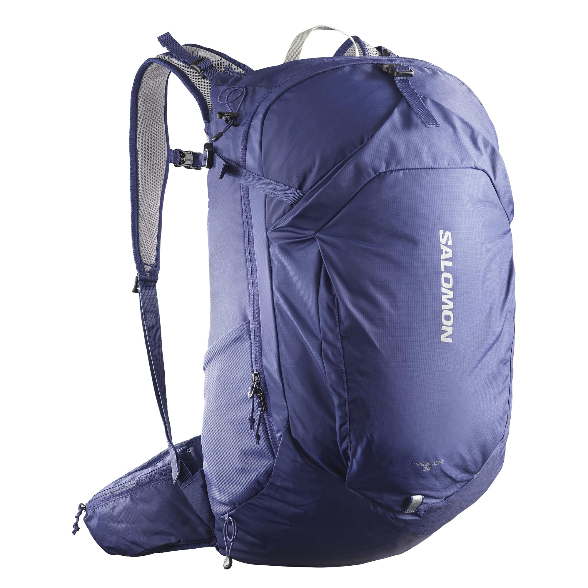 Salomon Unisex Trailblazer 30, Hiking & Trekking Backpack, 30-Liter - Mazarine Blue/Ghost Gray