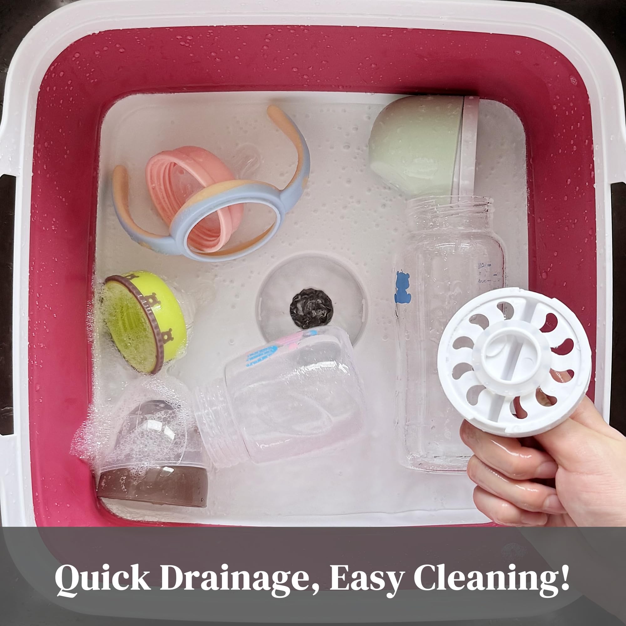 Gimwa Collapsible Dish Basin, Wash Basin For Baby Bottles, Foldable Wash Tub For Kitchen, Rv Camping Sink, Outdoor Kitchen, Stur