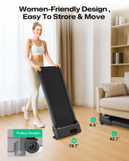 Urevo Walking Pad With Incline, 9% Incline Portable Under Desk Treadmill, 2.5 Hp Walking Treadmill Pad For Home And Office, Walk