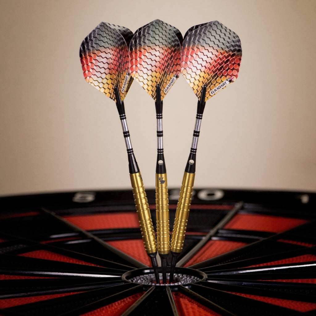 Elkadart Titanium 90% Tungsten Soft Tip Darts With Storage/Travel Case, Gold, 18 Grams,One Size