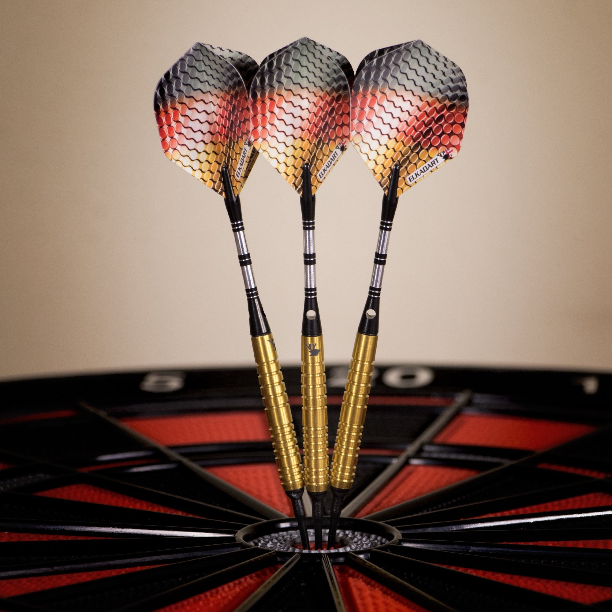 Elkadart Titanium 90% Tungsten Soft Tip Darts With Storage/Travel Case, Gold, 18 Grams,One Size