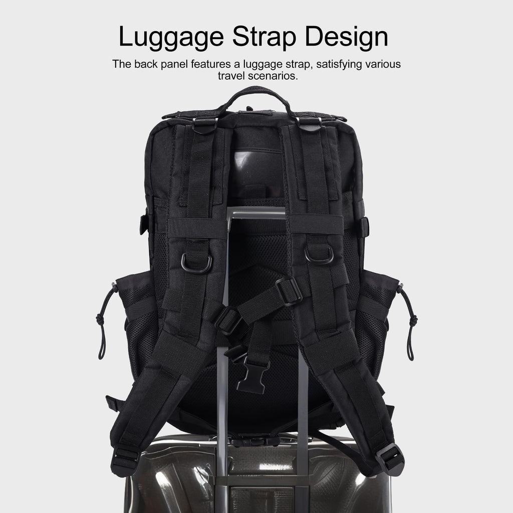 LHI Military Tactical Backpack for Men and Women 45L Army 3 Days Assault Pack Bag Large Rucksack with Shoe Compartment