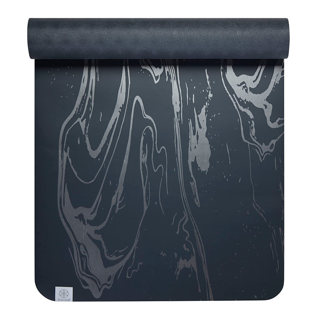 Gaiam Dry-Grip Yoga Mat - 5Mm Thick Non-Slip Exercise & Fitness Mat For Standard Or Hot Yoga, Pilates And Floor Workouts - Cushi