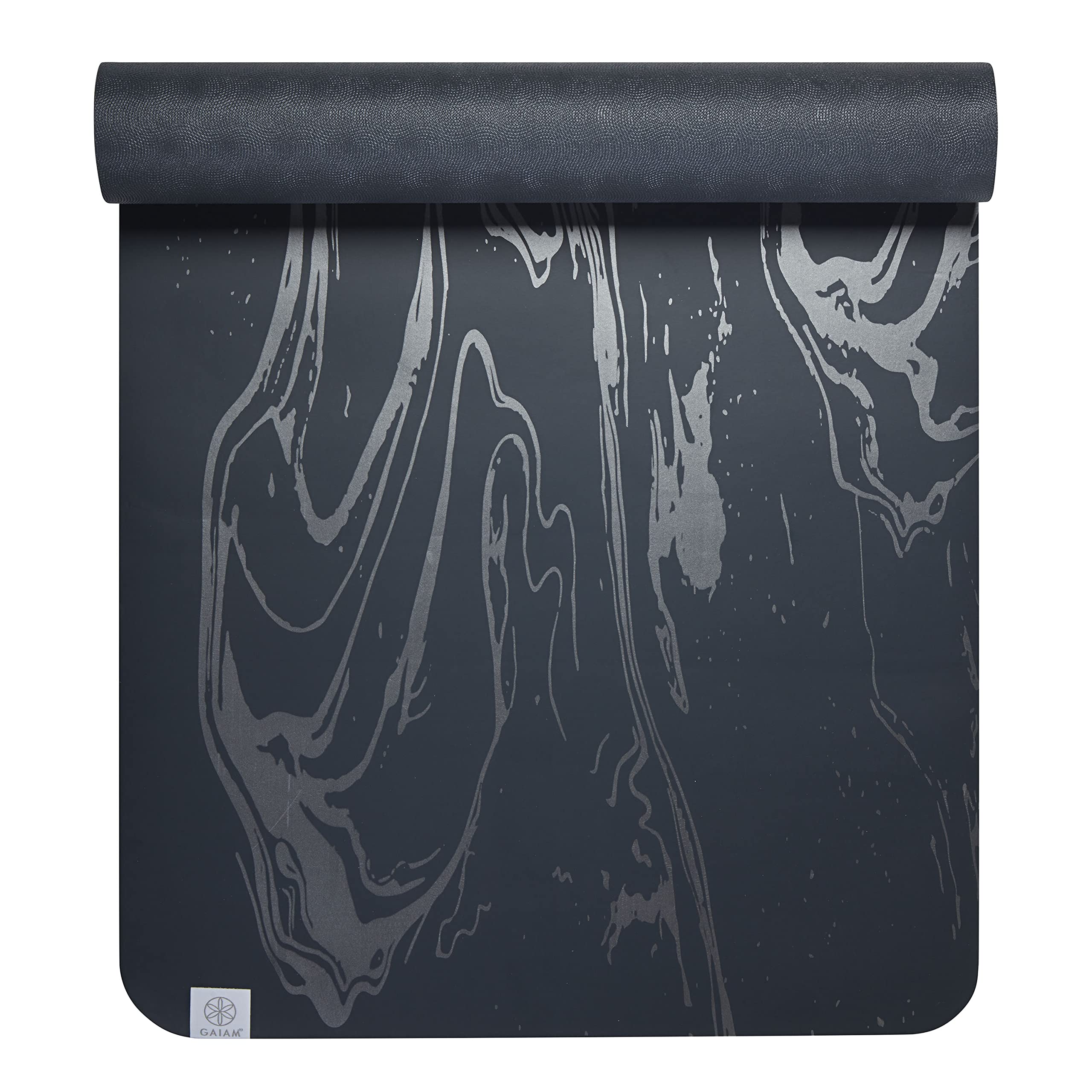 Gaiam Dry-Grip Yoga Mat - 5Mm Thick Non-Slip Exercise & Fitness Mat For Standard Or Hot Yoga, Pilates And Floor Workouts - Cushi