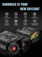 Geowfiitech Night Vision Goggles & 4K Night Vision Binoculars - 5000Mah Rechargeable Infrared Digital Binoculars | 3 '' Hd Scree