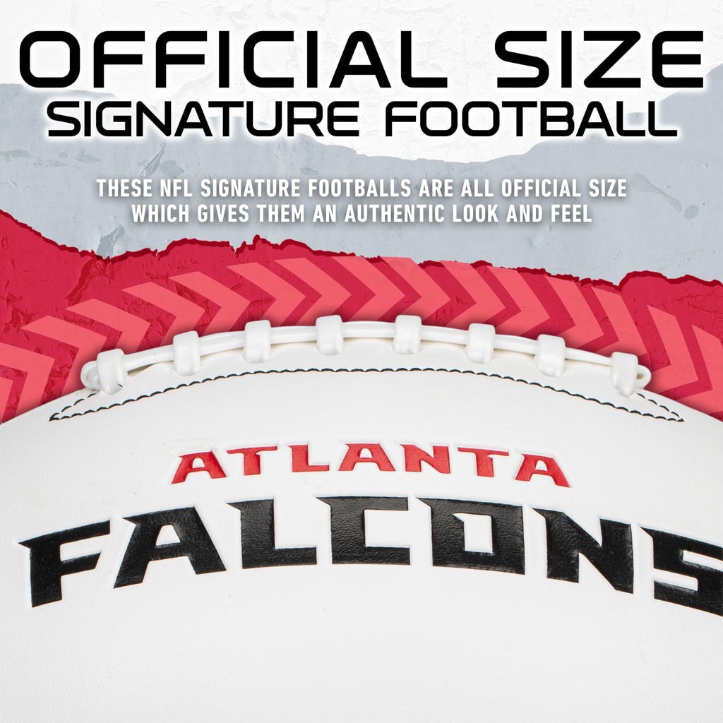 Franklin Sports Nfl Atlanta Falcons Autograph Football - Official Size White Panel Souvenir Football For Autographs + Signatures