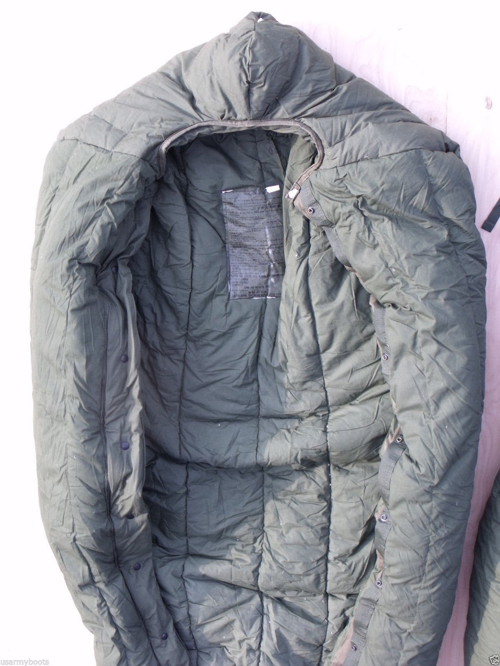 Tennier Gilette Very Warm Thick Old School Military Us Army Subzero Extreme Cold Weather Ecw Down Od Green Sleeping Bag By Us Go