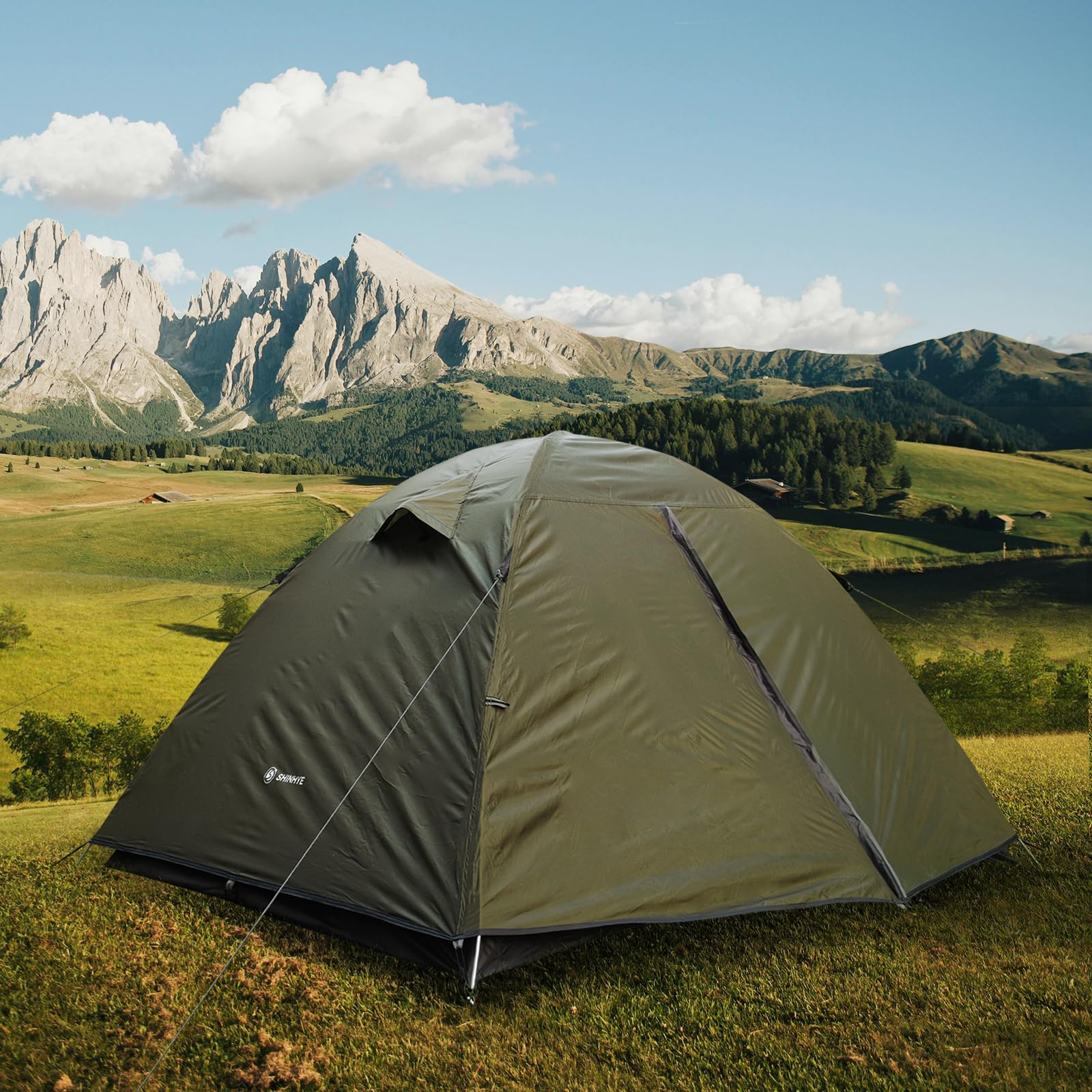 Backpacking Tent For Camping 2/3/4 Person Hiking Ultralight Tent For Waterproof Windproof Outdoor Two Doors Tents Easy Quick Set