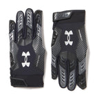 Under Armour Men'S F9 Nitro Football Gloves, (001) Black/Castlerock/Metallic Silver, Medium