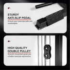 Fitvids Lat All-In-One Machine With High And Low Pulley Station, Lat Pull Down And Lat Row Cable Machine, Lat Tower With Adjusta