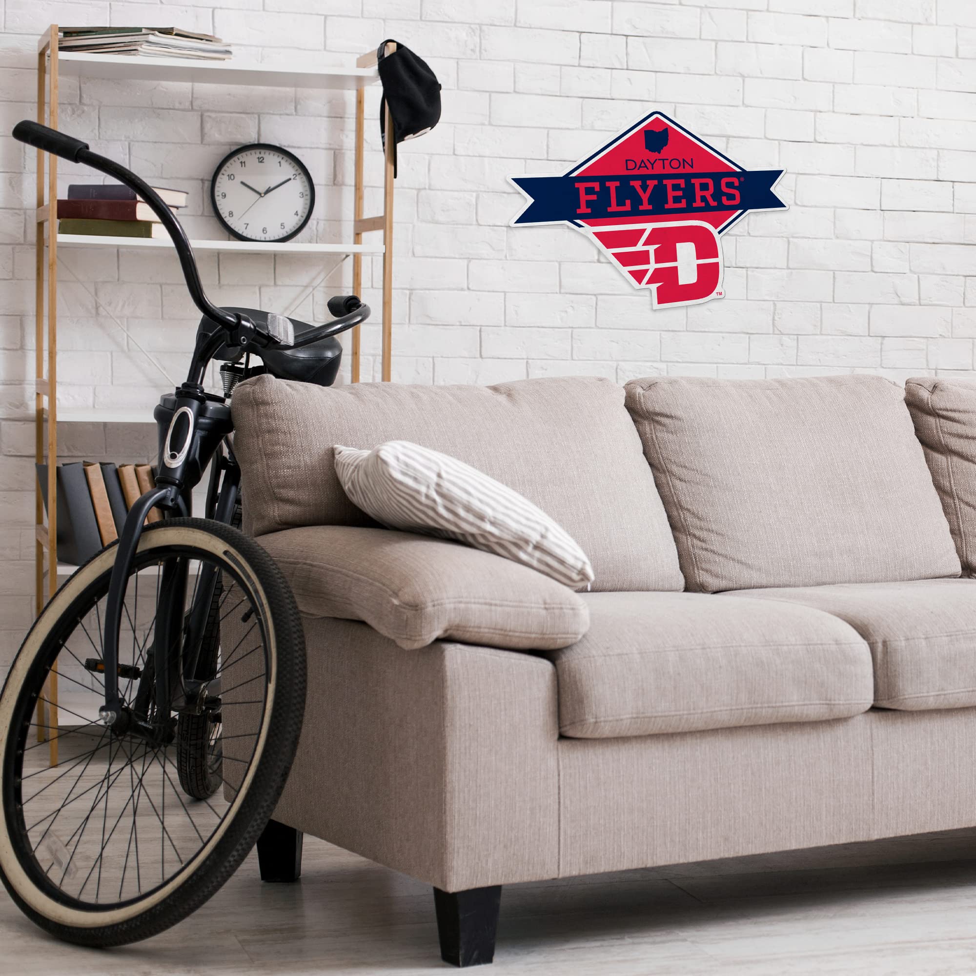 Rico Industries Ncaa Dayton Flyers Diamond Shape Cut Pennant - Home And Living Room D  Cor - Soft Felt Ez To Hang