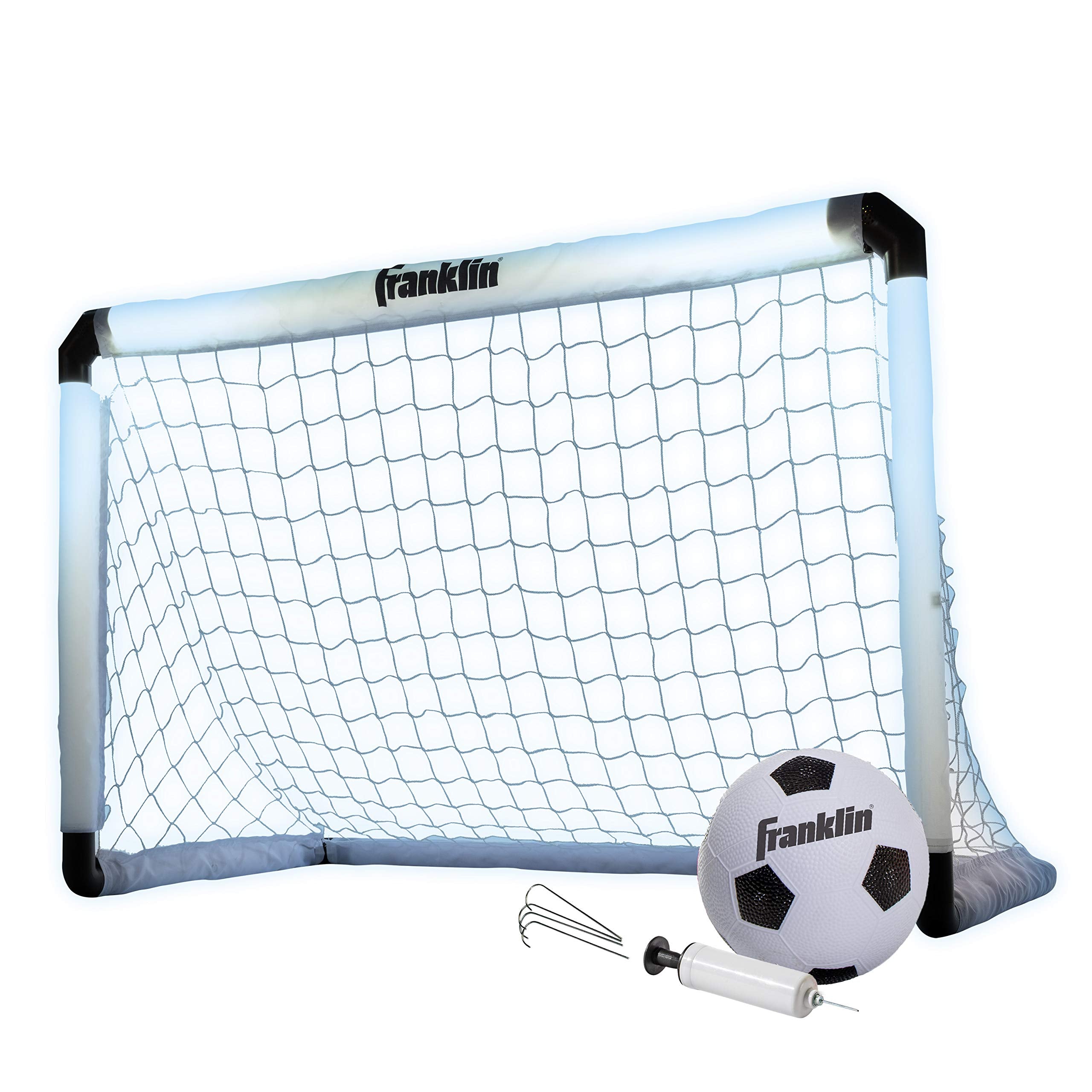 Franklin Sports Soccer Goal And Ball - Glow In The Dark/Light Up - 39.5 X 25.5 Goal