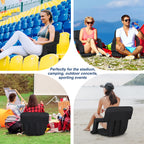 Stadium Seat For Bleachers With Back Support Reclining Adults Camping Stadium Chair Extra Thick Cushion Bleacher Seats Waterproo