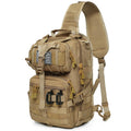 Lemubeane Tactical Sling Bag Backpack Military Rover Shoulder Sling Pack EDC Molle Assault Range Bag Crossbody Chest Pack (Coyot