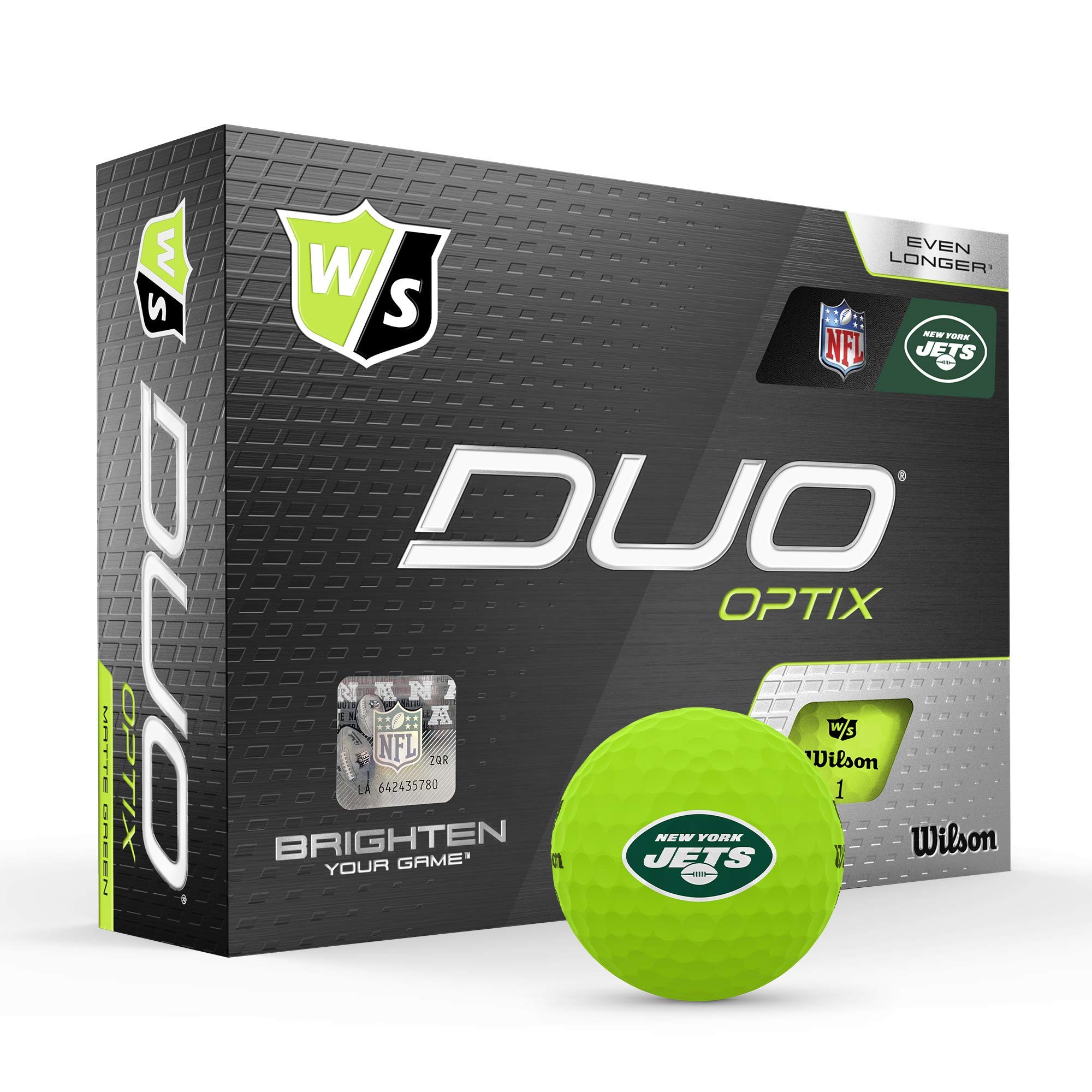 Wilson Duo Soft Nfl Golf Balls (1 Dozen)-New York Jets,Green