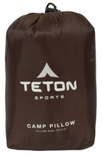 Teton Sports Camp Pillow; Great For Travel, Camping And Backpacking; Washable, Brown
