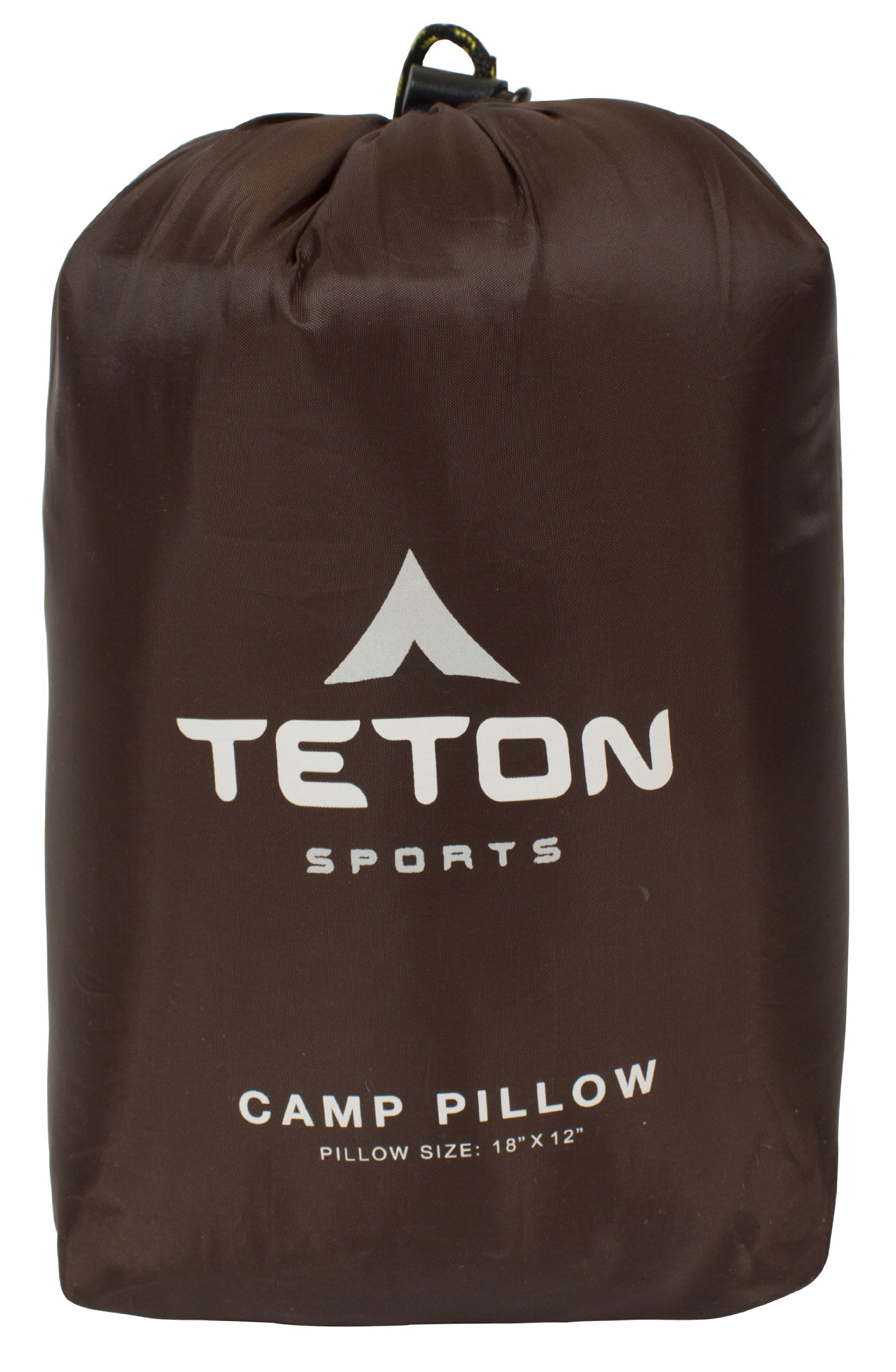 Teton Sports Camp Pillow; Great For Travel, Camping And Backpacking; Washable, Brown