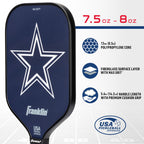Franklin Sports Nfl Dallas Cowboys Pickleball Paddle - Pickleball X - Polypropylene Core, Team Logo - Nfl Official Licensed Prod