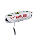 Foretra - Putt For Dough - Money Maker White Golf Putter Headcover Quality Pu Leather Magnetic Closure For Square Mallet Style P