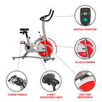 Sunny Health & Fitness Indoor Cycling Exercise Bike With Lcd Monitor - Sf-1203