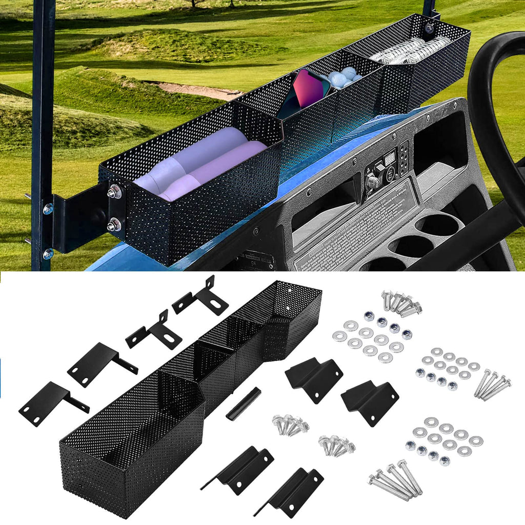 Leapgomax Golf Cart Basket Front Inner Fit Ezgo Txt & Rxv, Club Car Precedent&Ds (2000 Up) Golf Carts, Heavy Steel Mesh Durable