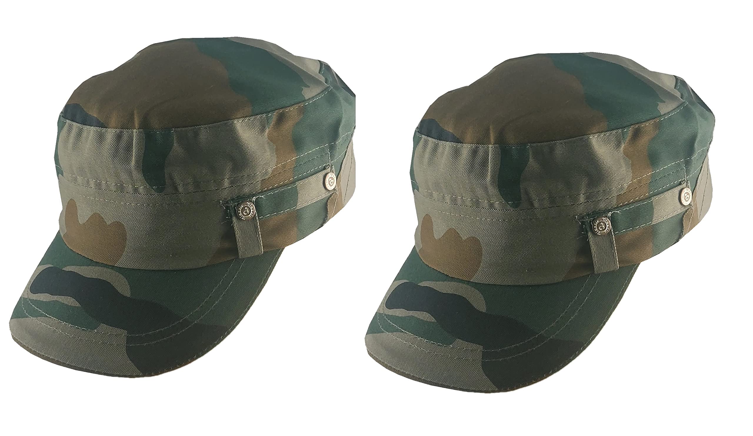 Combo Pack Of 2 Hats Branded Army Military Plain Hat Flat Short Commando Sports Caps