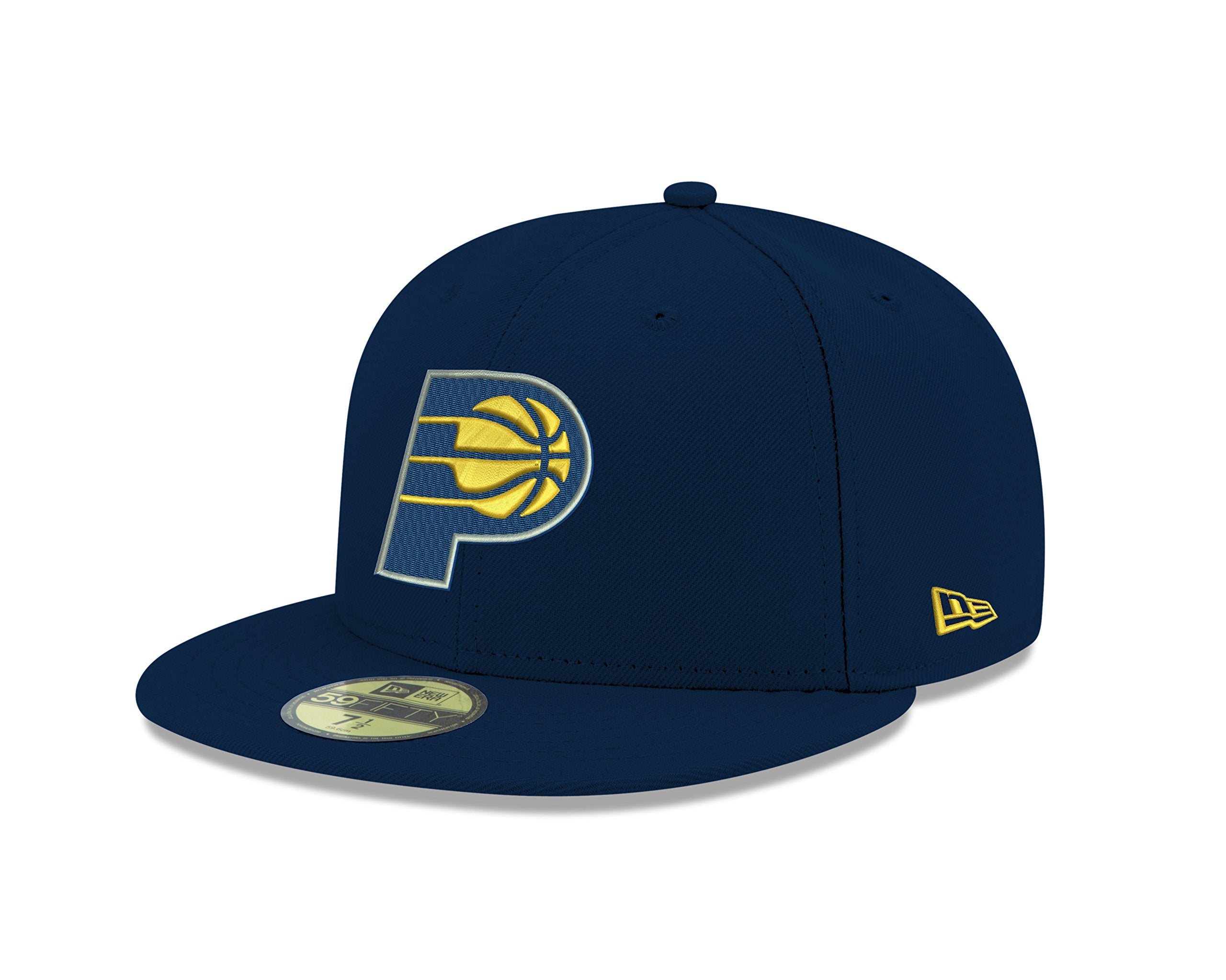 NBA Indiana Pacers Mens Official 59FIFTY Fitted Cap, 7.375, Navy