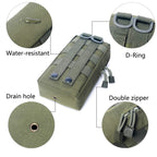 Tacticool 2 Pack Molle Pouches - Tactical Compact Water-Resistant Edc Pouch (2 Pack-Army Green)