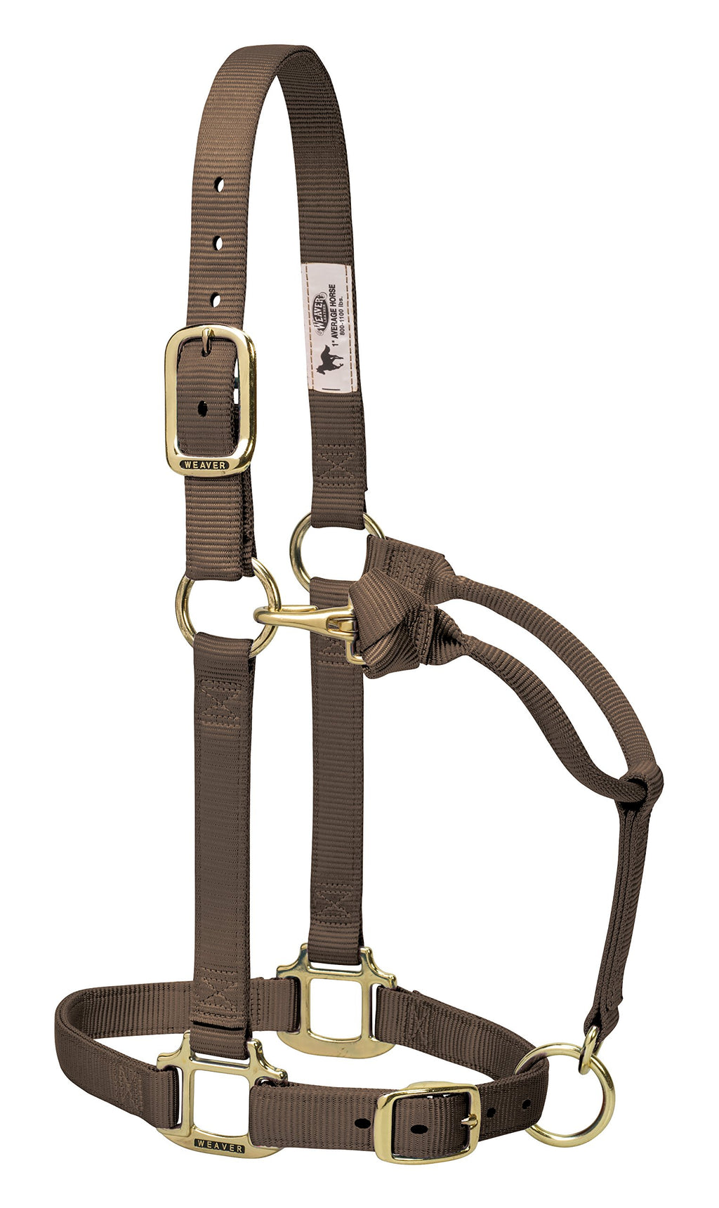 Weaver Leather Original Adjustable Nylon Horse Halter, Small Horse, Brown