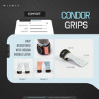 Picsil Condor Grips, No Hole Leather Hand Grips, Increased Protection And Comfort, Hand Grips For Gymnastic, Cross Training, Pul
