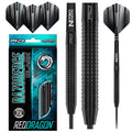 Red Dragon Razor Edge Black 24G Tungsten Darts With Flights And Stems