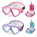 Toddler Swim Goggles Nose Cover,Kids Goggles No Hair Pull,Anti Fog Children Swimming Mask (2PK - Pink & Purple Mermaid)