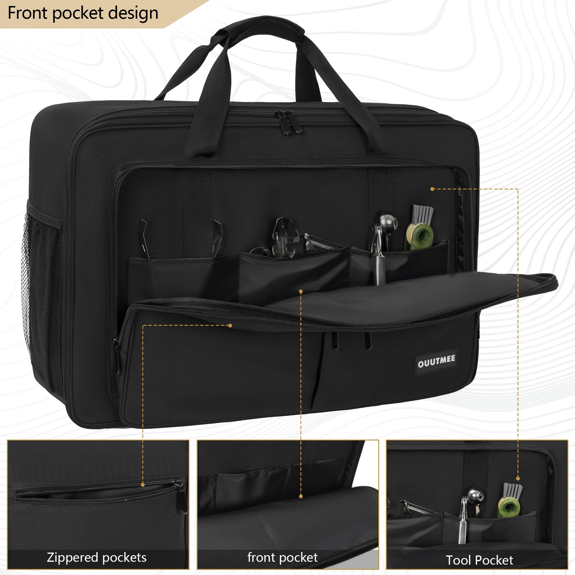 Ouutmee Camp Stove Carry Case Compatible With Coleman 2-Burner Camping Stove, Waterproof Camping Stove Storage Bag, Portable Car